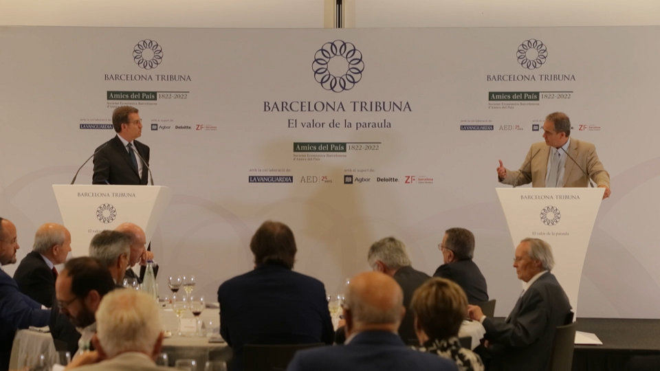 Barcelona Tribuna amb Alberto N��ez Feij�o