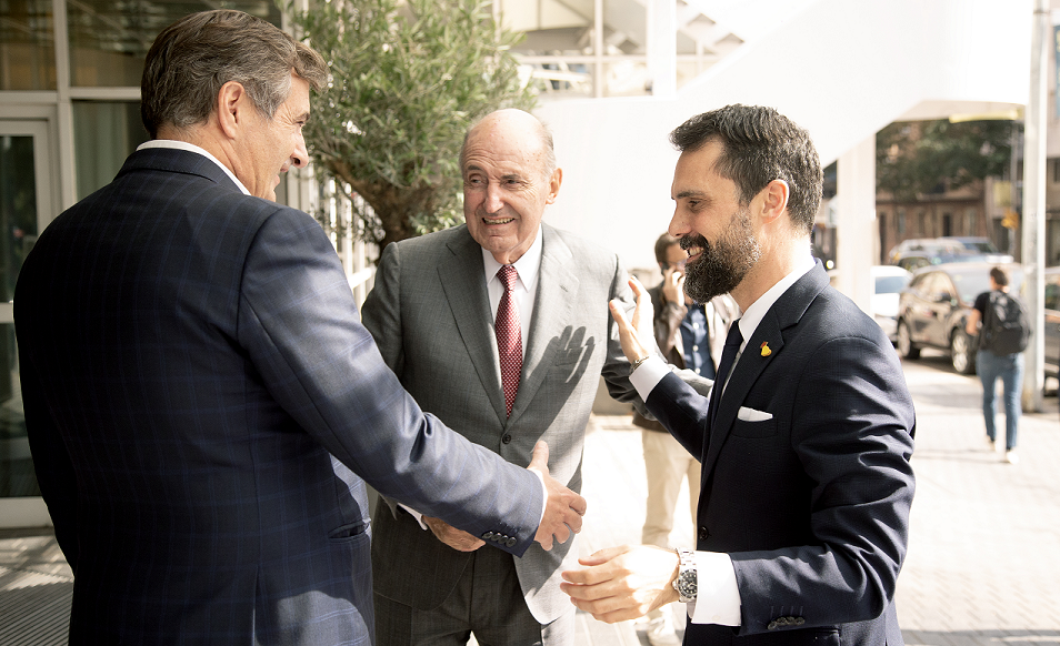 Roger Torrent, Miquel Roca y Jordi Juan