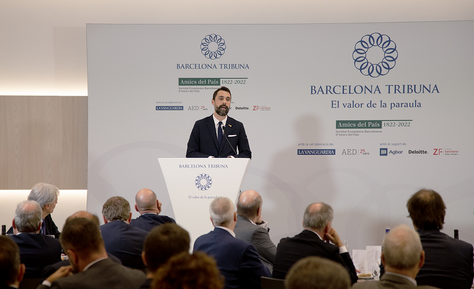 Barcelona Trinbuna con Roger Torrent