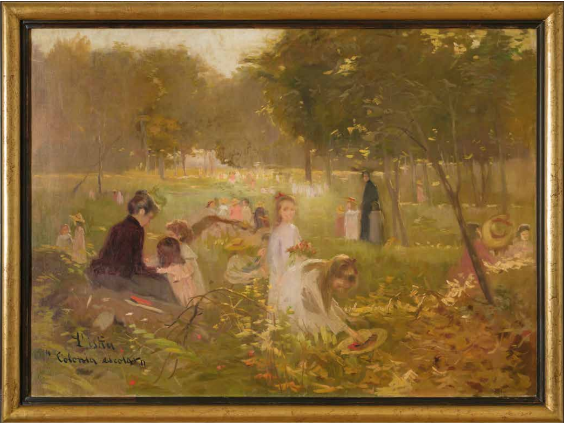 Joaquim Mir. "Estiu. Col&ograve;nia escolar". Primer premi de la Societat Econ&ograve;mica Barcelonesa d